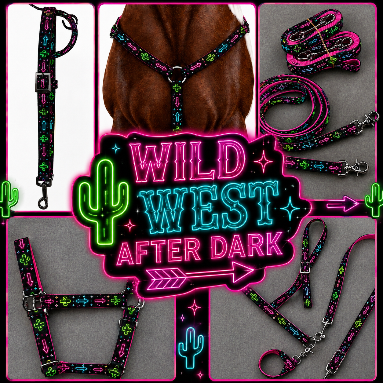 🌵⚡ Wild West After Dark Collection | Neon Western Horse Tack ⚡🌵